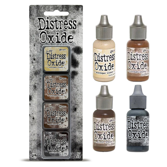 Ranger Tim Holtz Distress® Mini Oxide Ink Pads Kit #6 with Reinkers