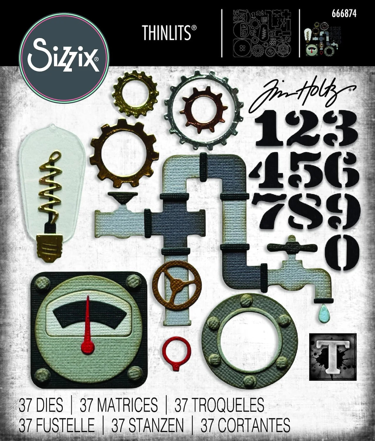 Tim Holtz Thinlits Die Set - Vault Industrial