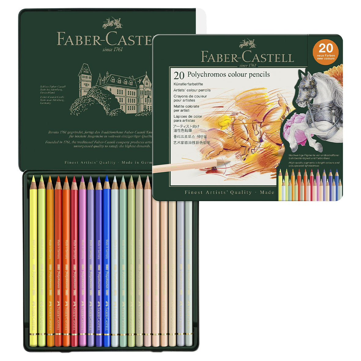 Faber Castell Coloured Pencils Polychromos Tin (20 pcs) ~ Ship from 17th Aug