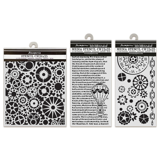 Stamperia Voyages Fantastiques Thick Stencil Bundle