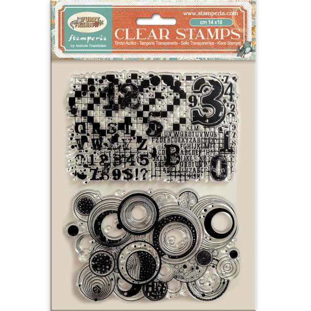 Stamperia Furry Friends Clear Stamp 2 Patterns