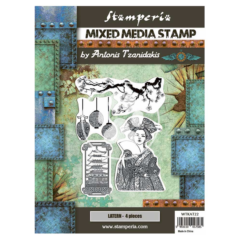 Stamperia 15 cm x 20 cm Stamp Sir Vagabond In Japan Lantern