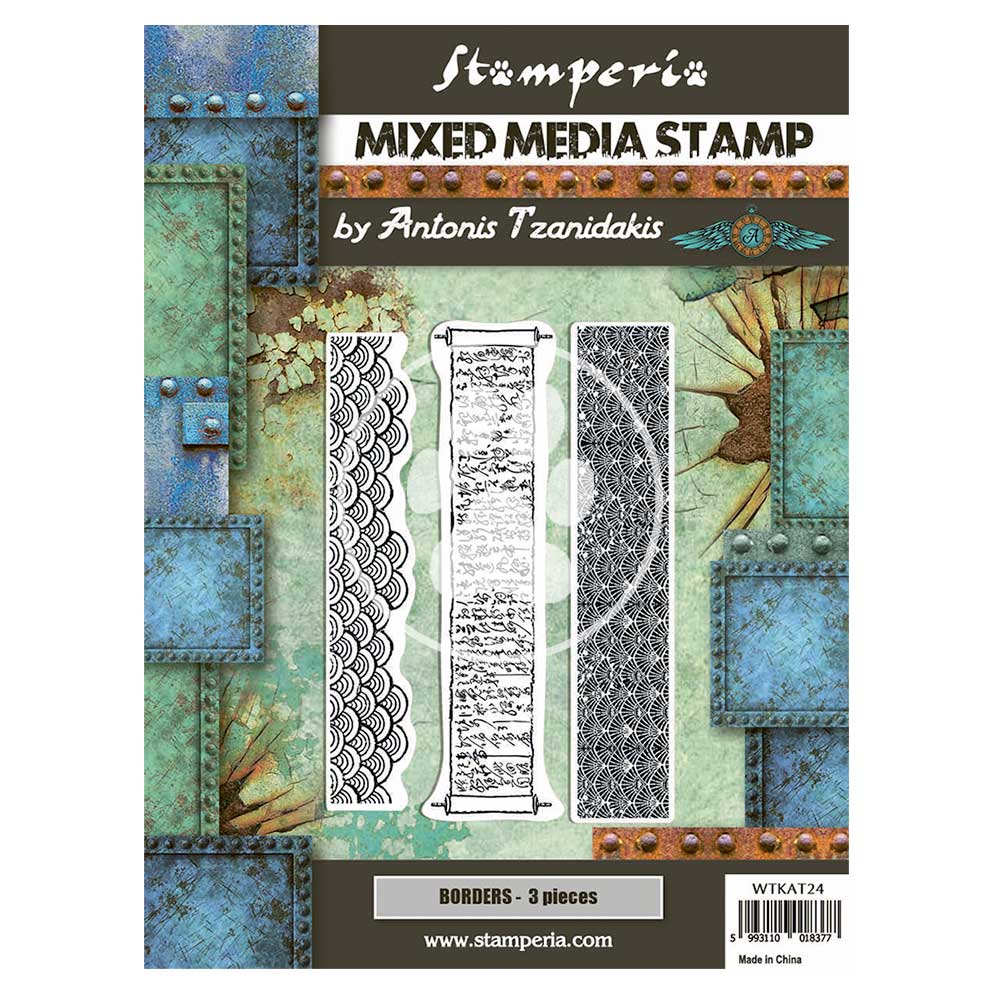 Stamperia 15 cm x 20 cm Stamp Sir Vagabond In Japan Borders