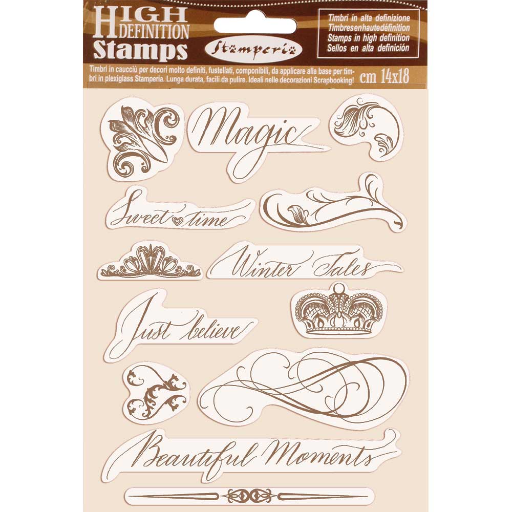 Stamperia 14 cm x 18 cm HD Rubber Stamp Beautiful Moments