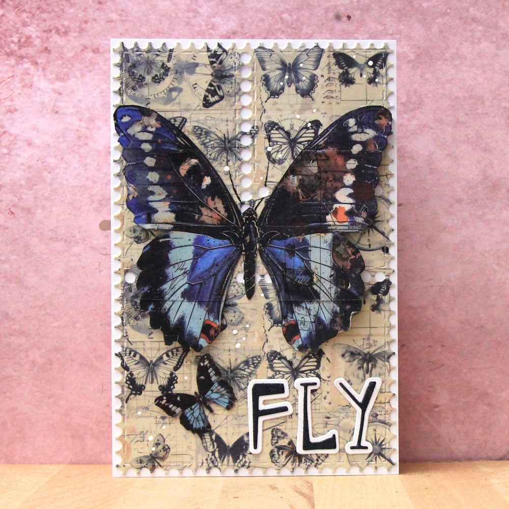 #118 - 25mm x 10m Washi Tape - Cobalt Swallowtail (Layer-It-Up!)