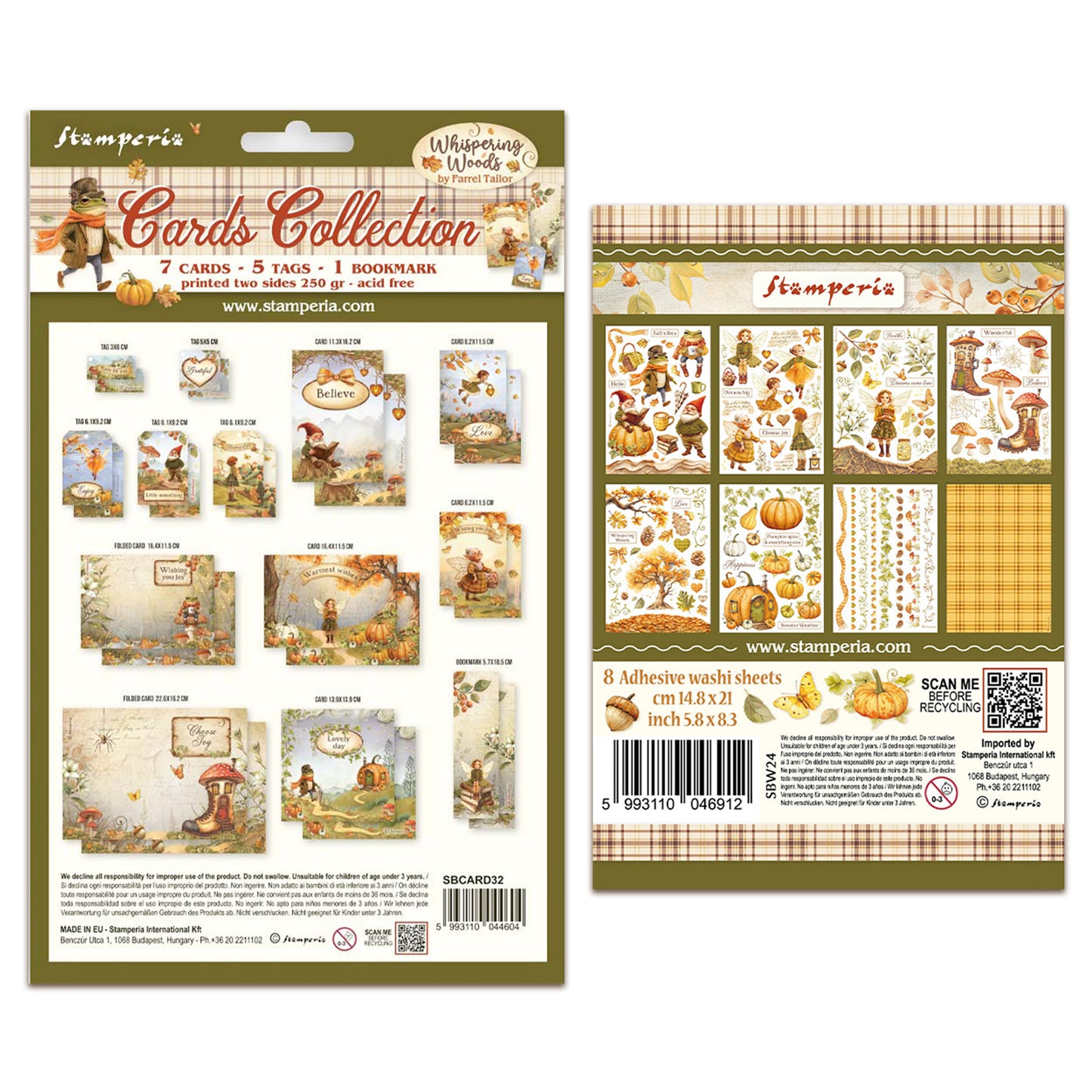 Stamperia Whispering Woods Cards & Washi Pad Bundle