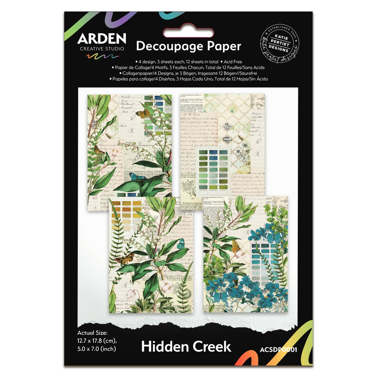 Arden Creative Studio Hidden Creek 5x7 Inch Decoupage Paper