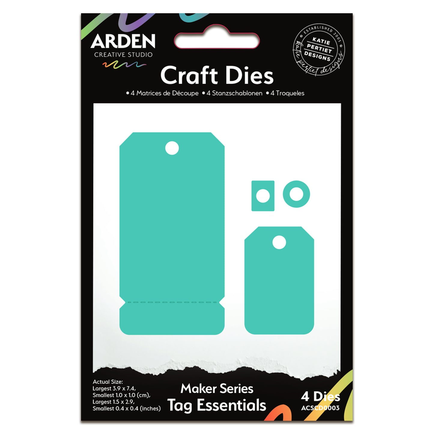 Arden Creative Studio Maker Series Craft Dies - Tag Essentials (4pcs)