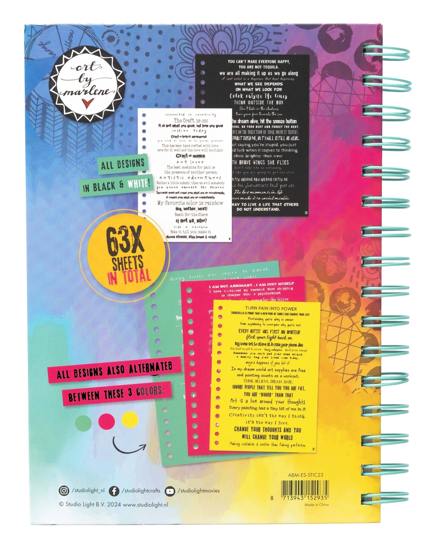 Art By Marlene The Golden Oldie A5 Sticky Quotes Collector's Book