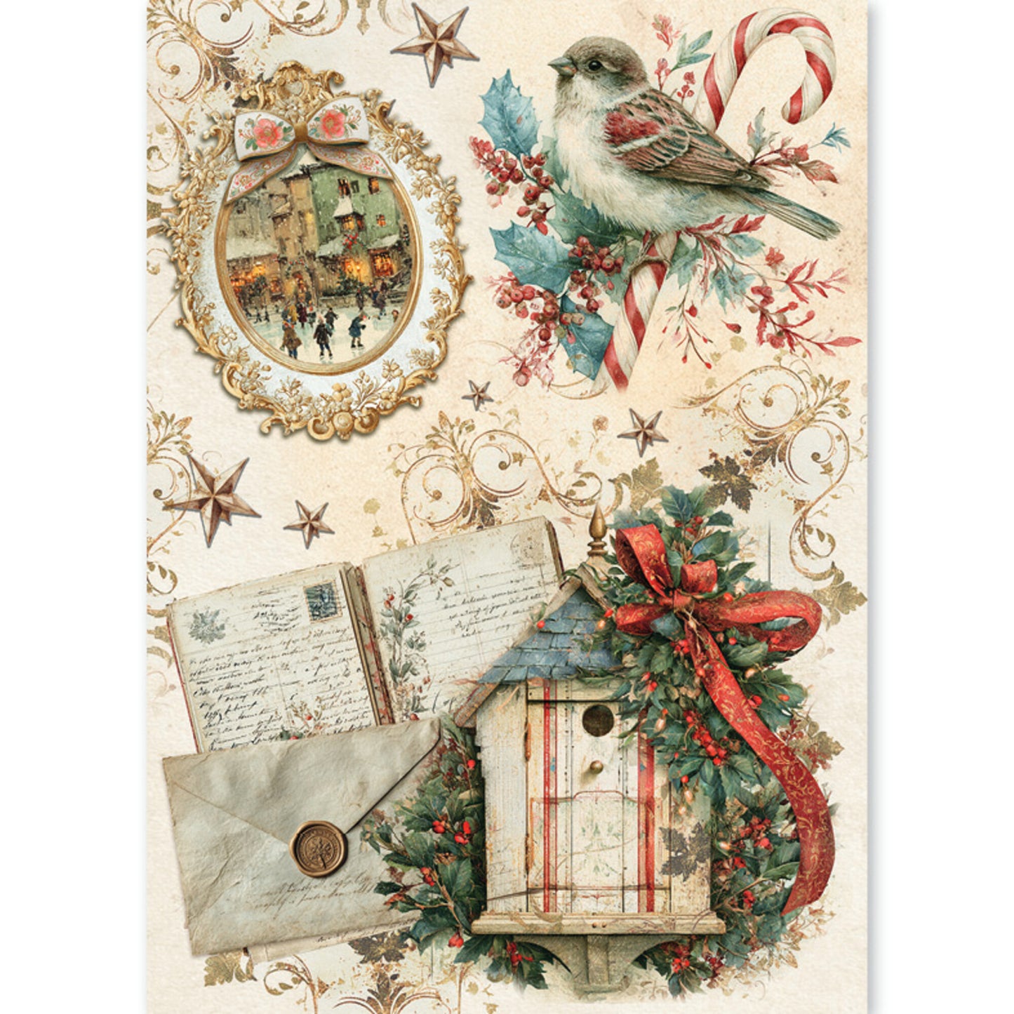Ciao Bella Cozy Christmas A5 Rice Paper Mixed (8pcs)