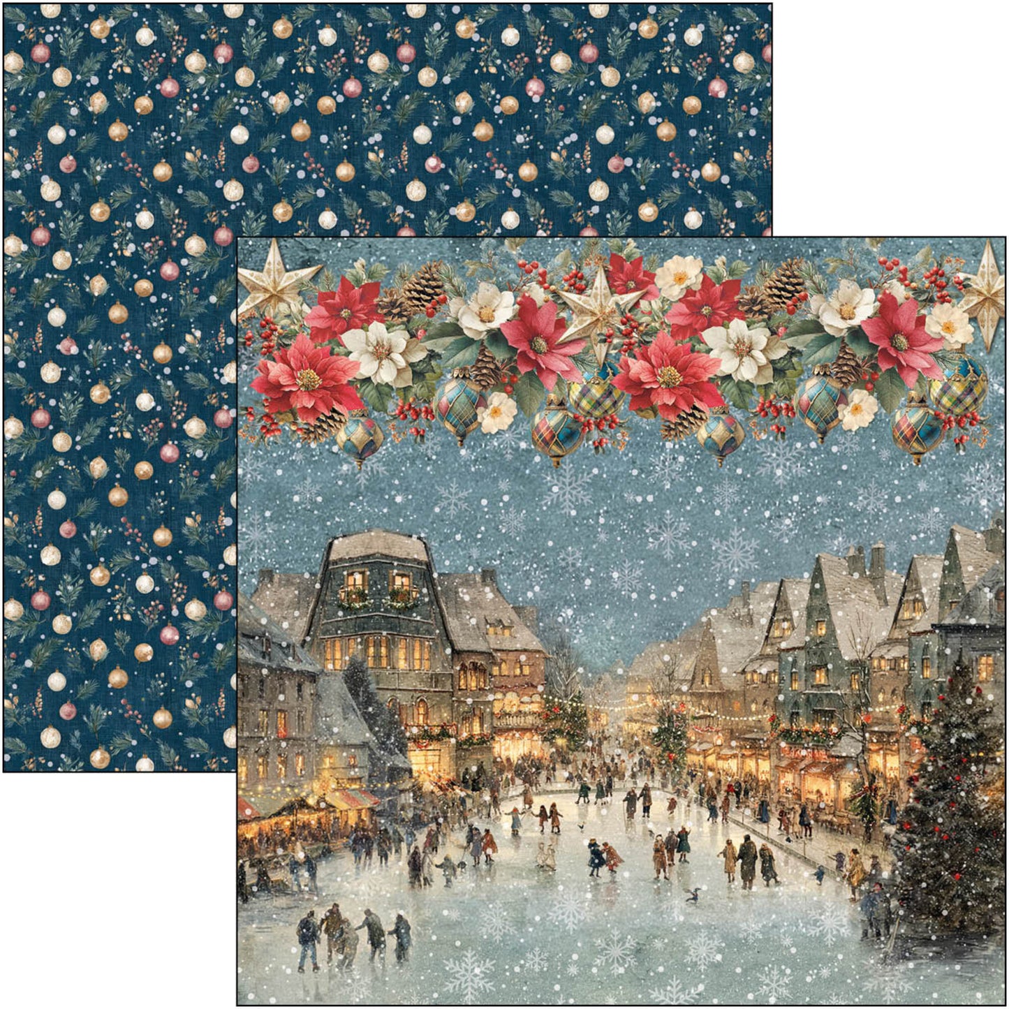 Ciao Bell Merry & Bright 8x8 Inch Paper Pad (12pcs)