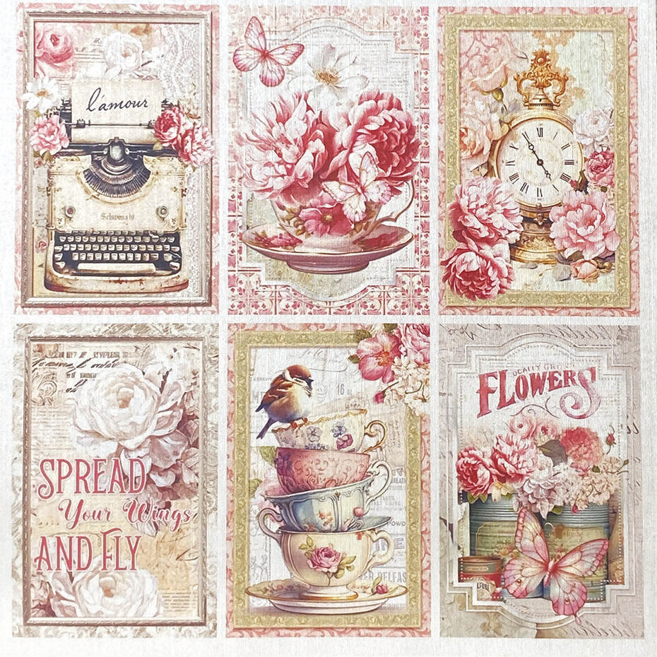 Ciao Bella Timeless Moments 6x6 Inch Deluxe Paper Silver (5pcs)