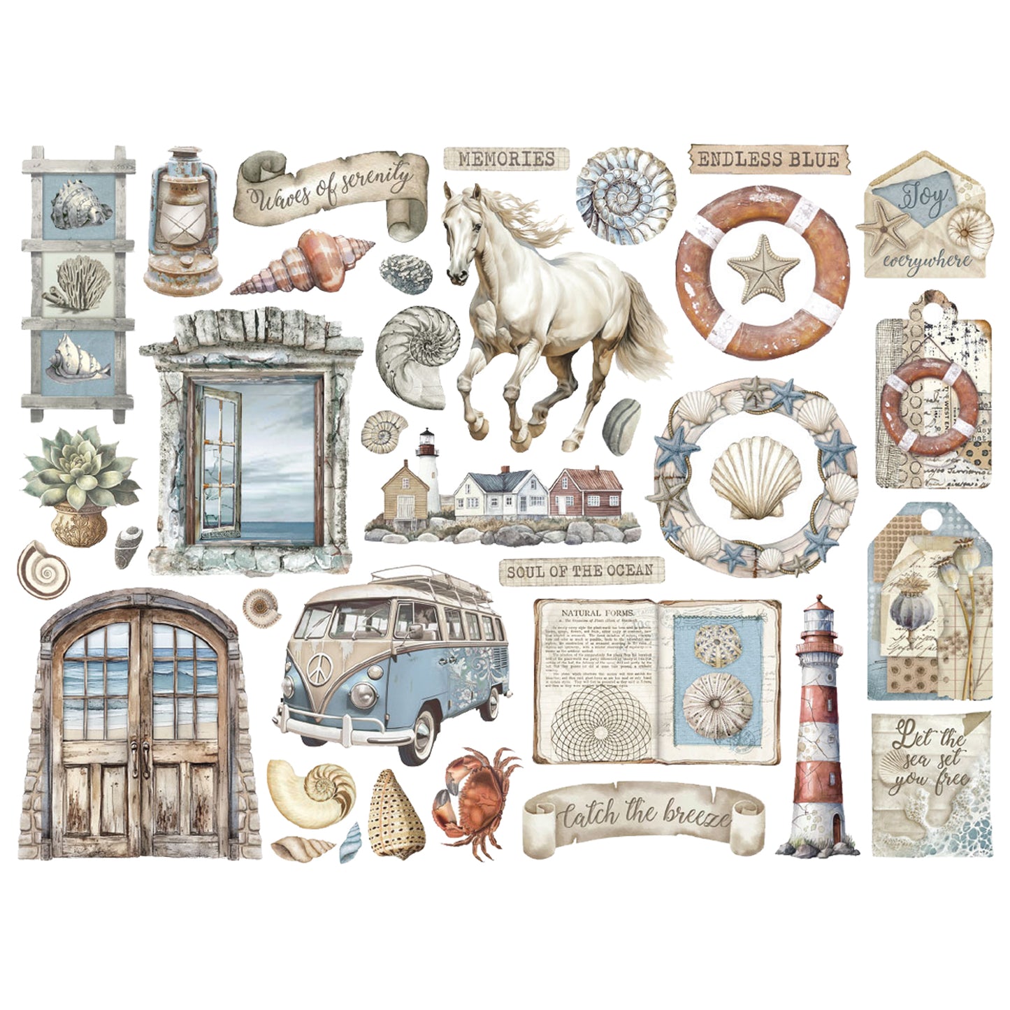 Stamperia Silent Sea Die Cuts (37pcs)