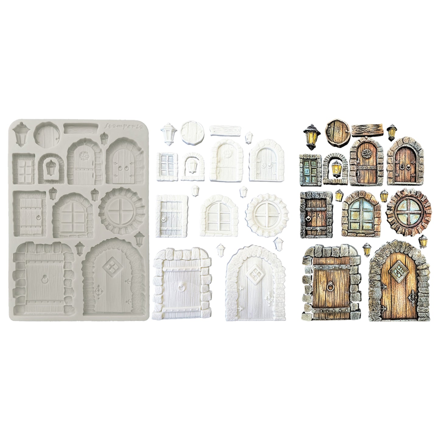 Stamperia Hidden Grove A5 Silicon Mould Door and Window