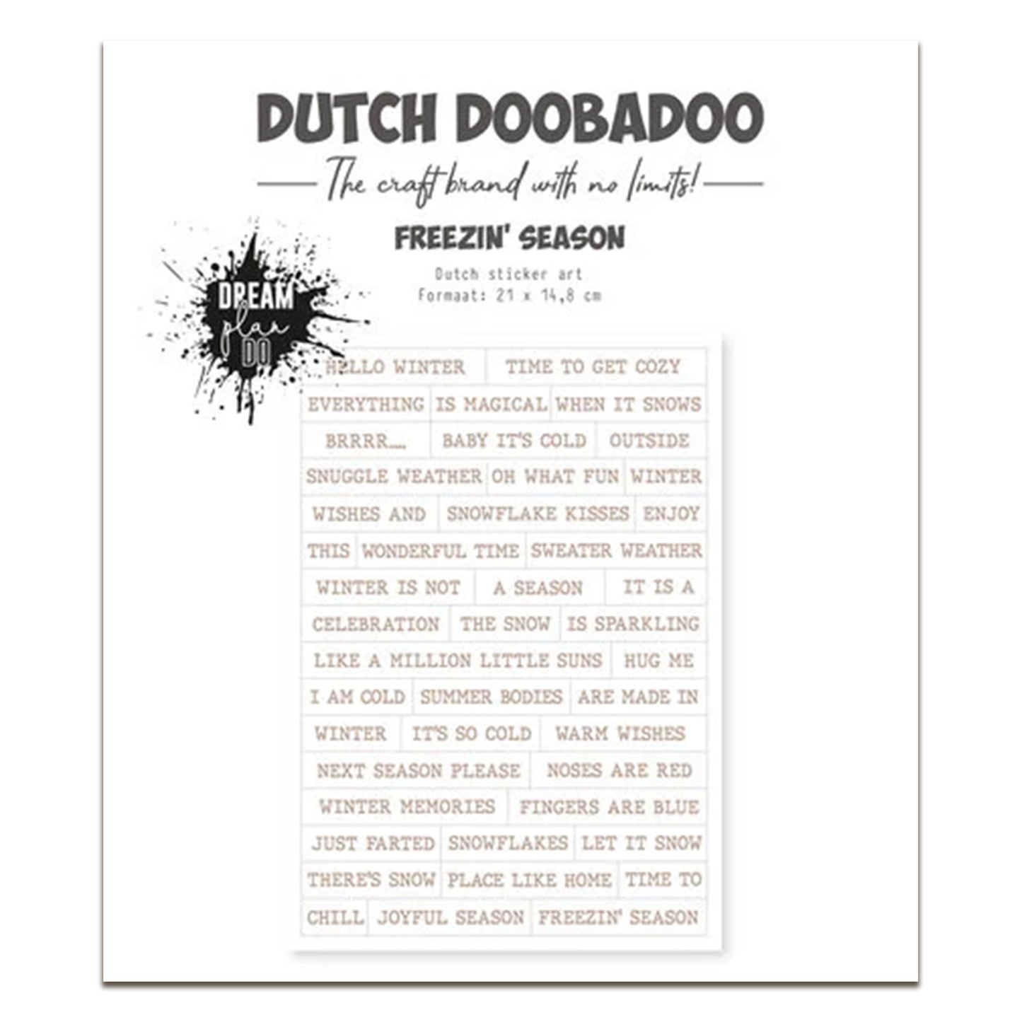 Dutch Doobadoo Dream Plan Do Freezin' Season A5 Dutch Sticker Art