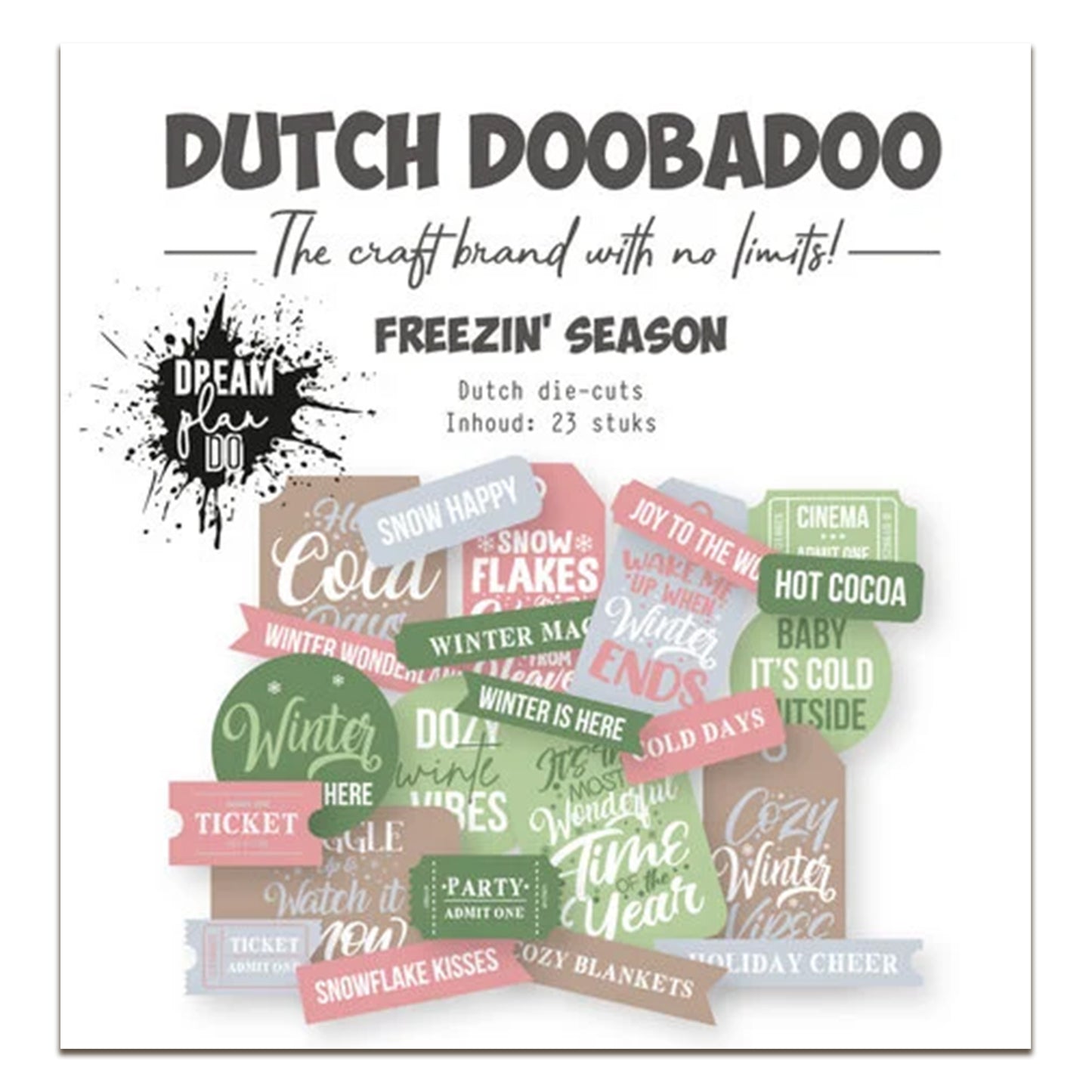 Dutch Doobadoo Dream Plan Do Freezin' Season Dutch Die-cuts (23pcs)