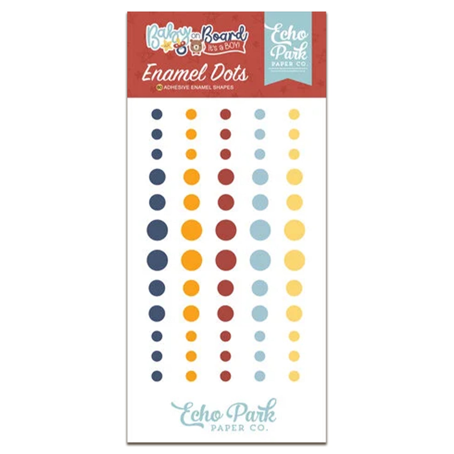 Echo Park Paper Co. Baby On Board It's a Boy! Enamel Dots