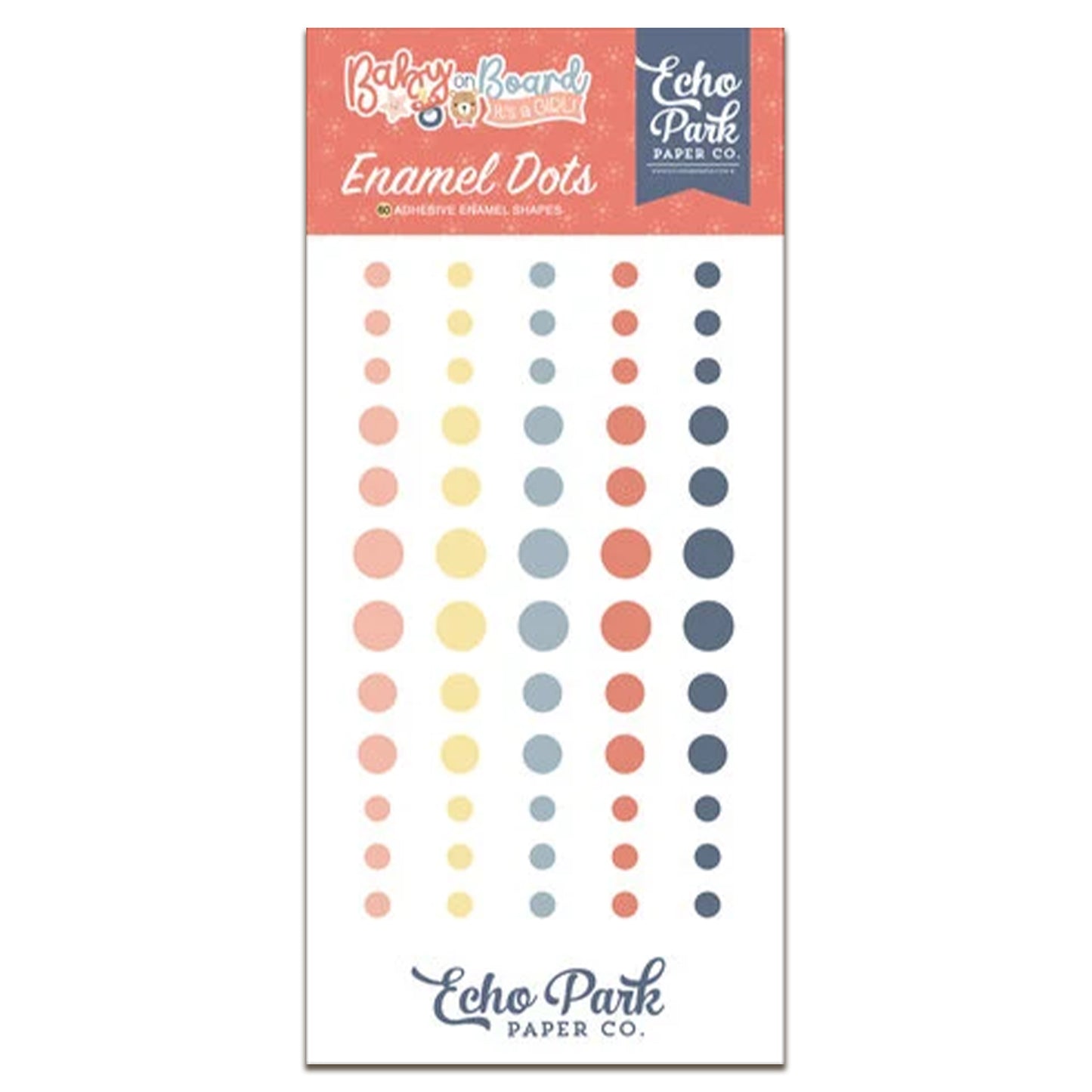 Echo Park Paper Co. Baby On Board It's a Girl! Enamel Dots