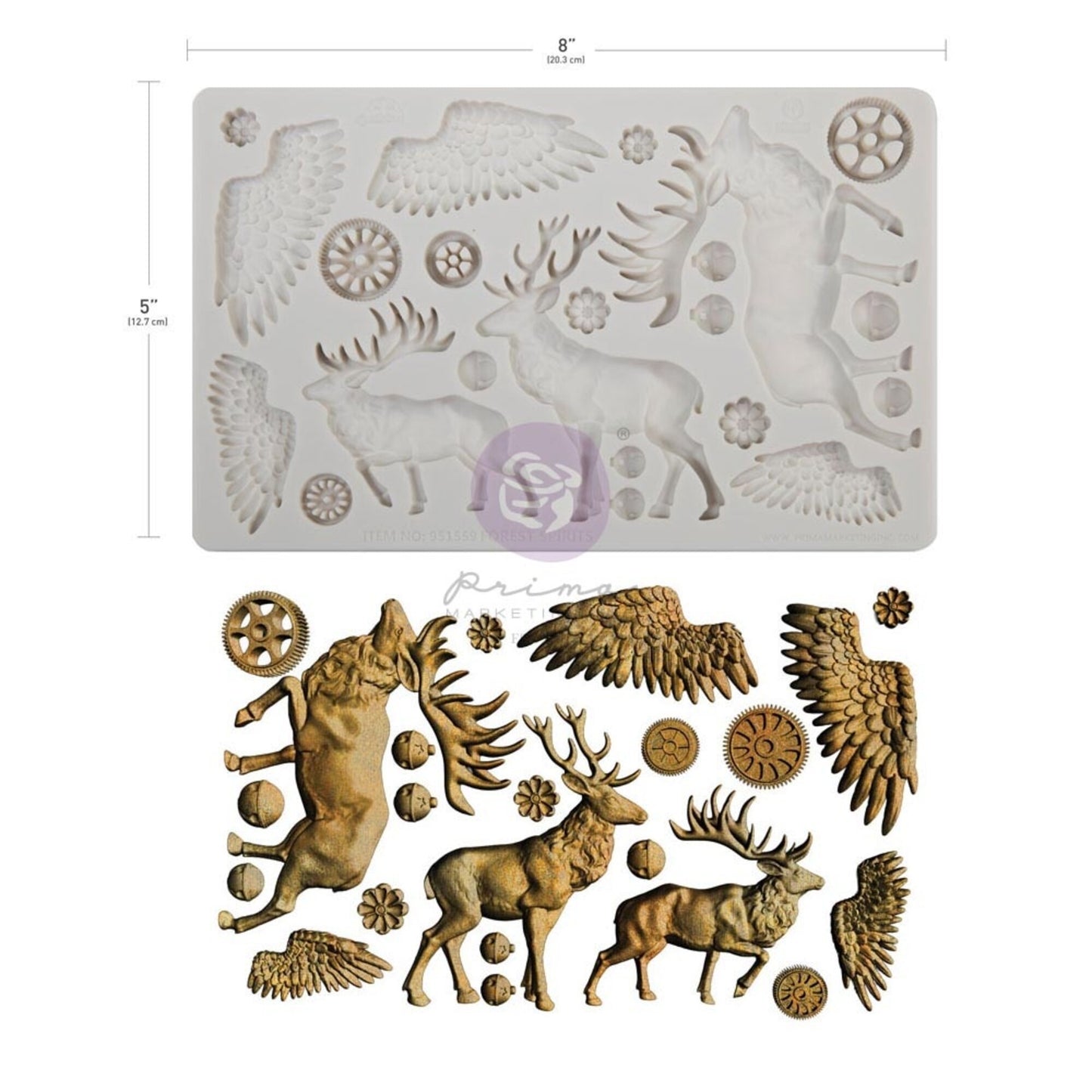 Prima Marketing Finnabair Forest Spirits 5x8 Inch Decor Moulds