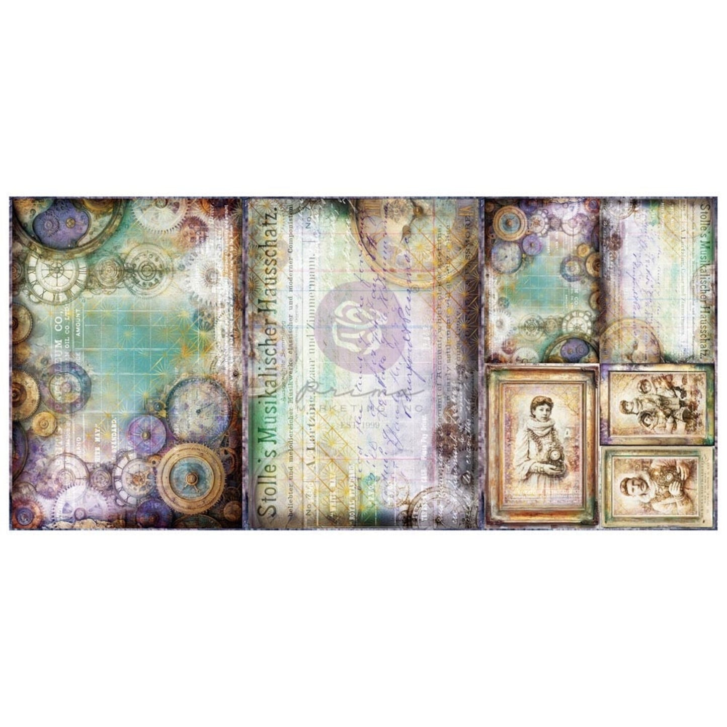 Prima Marketing Finnabair Time Whispers A3 Decoupage Fiber (3pcs)