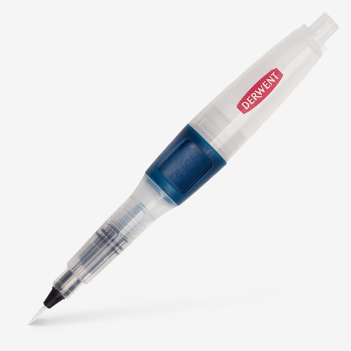 Derwent Push Button Waterbrush - Round Fine Tip