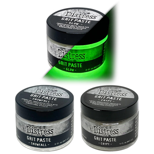 Ranger Tim Holtz® Distress Grit Paste Bundle - Snowfall, Crypt & Glow