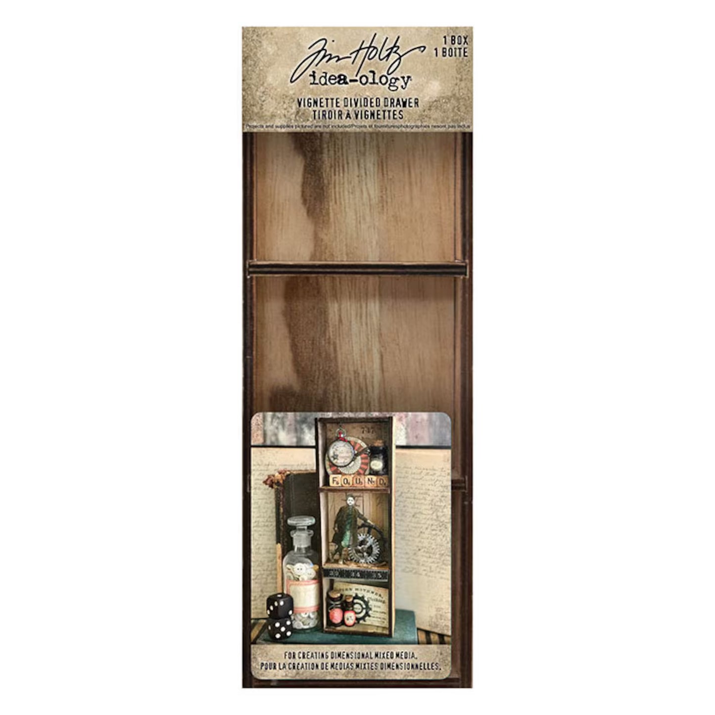 Idea-ology Tim Holtz Vignette Divided Drawer