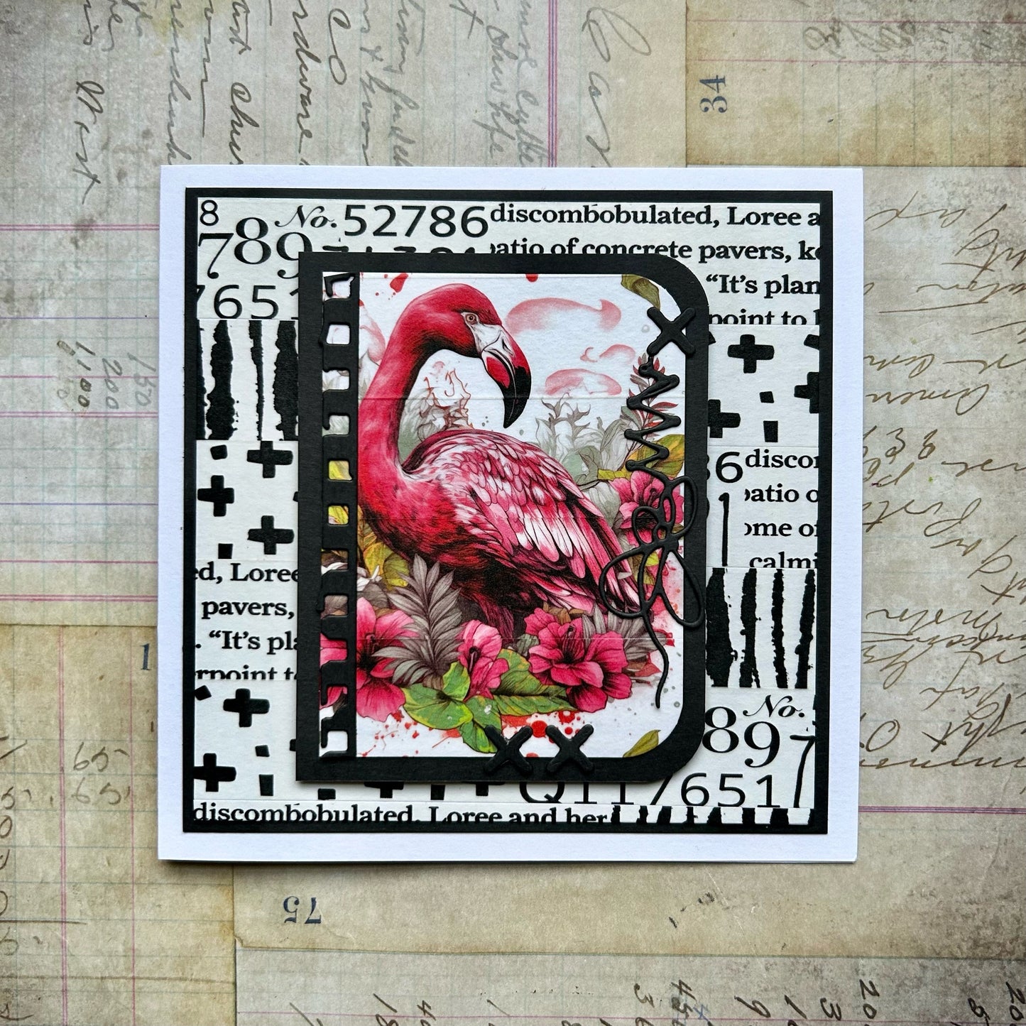 8 x Washi tapes - Flamingo Go Go - Bouquet Calling