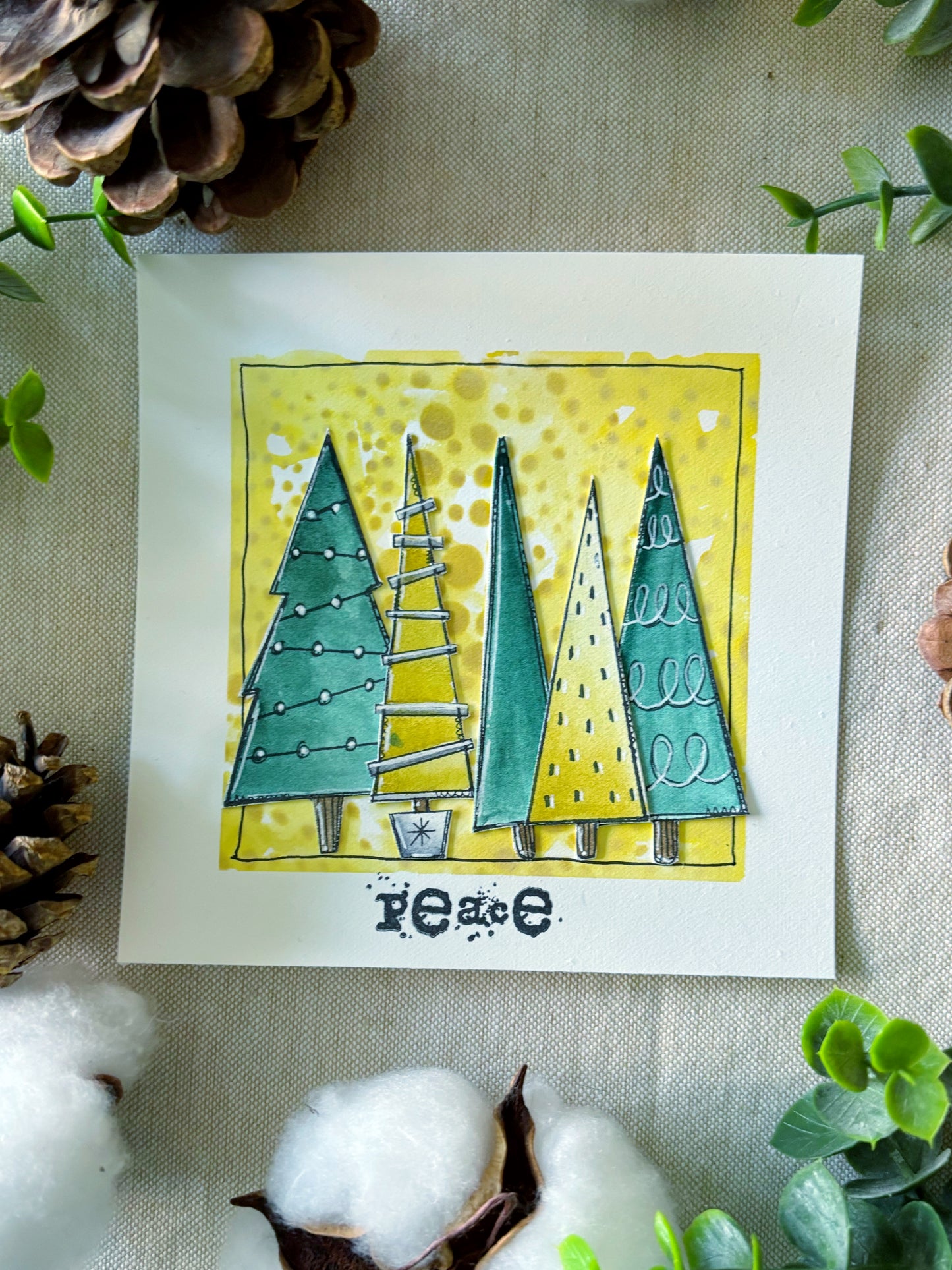 #949 - A6 Stamp Set - Peace Trees