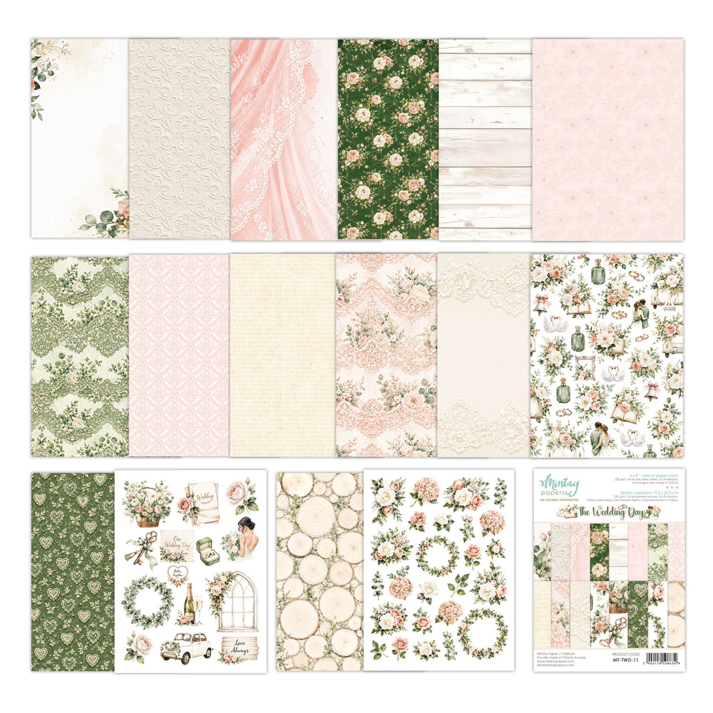 Mintay The Wedding Day 6x8 Inch Add-On Paper Pack