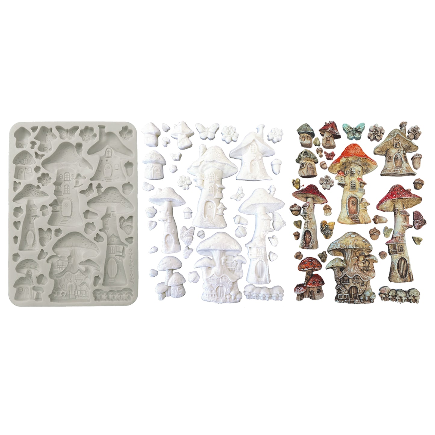 Stamperia Hidden Grove A5 Silicon Mould Mushroom House