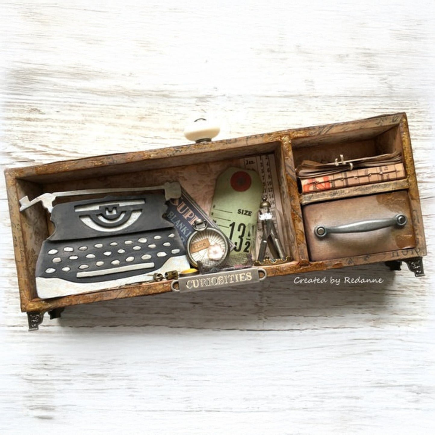 Idea-ology Tim Holtz Vignette Divided Drawer
