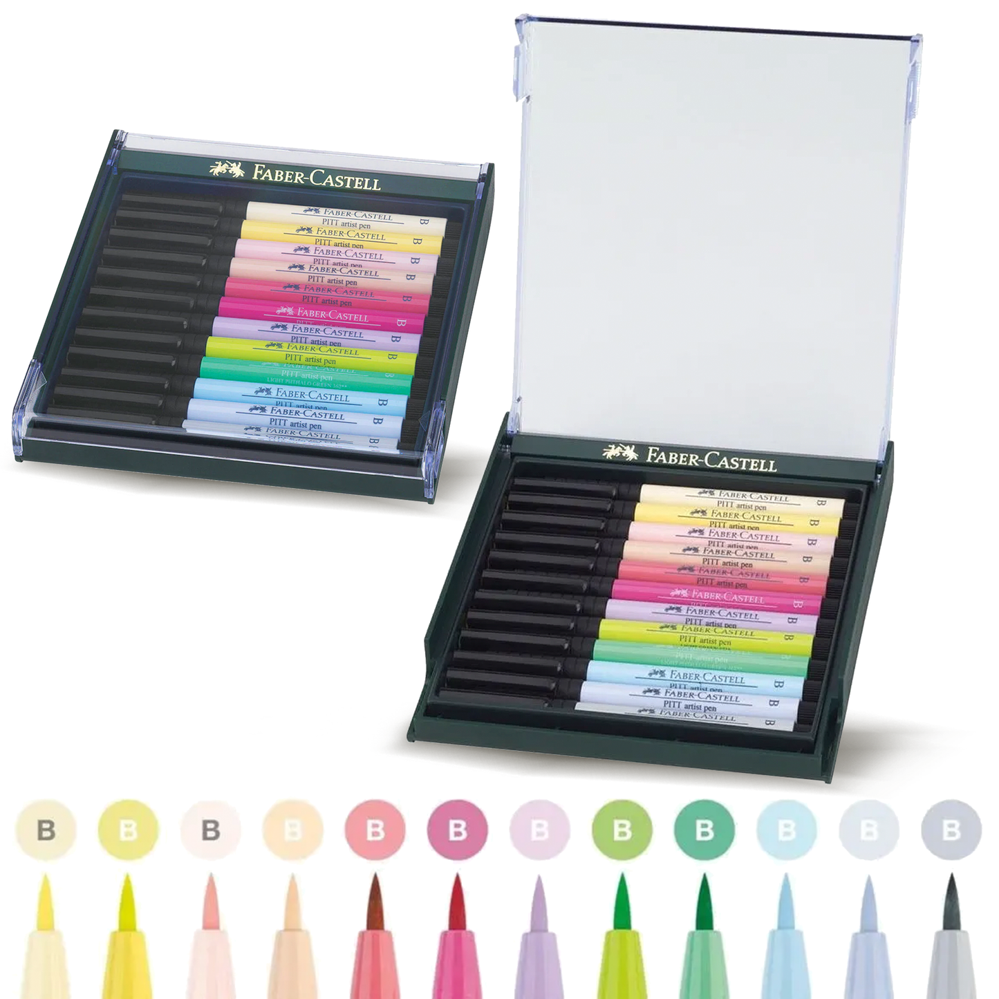 Faber Castell Pitt Artist Pen Brush Pastel (12pcs)
