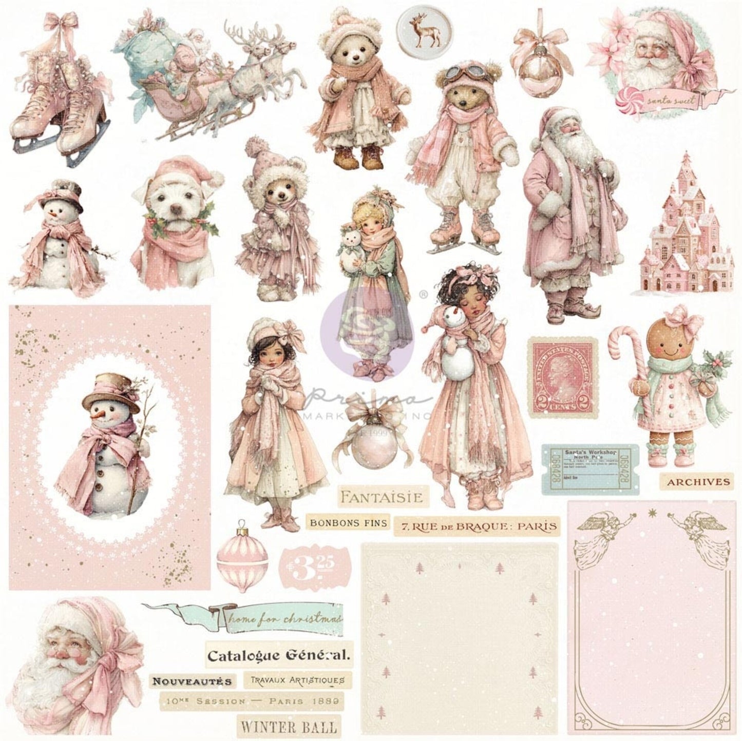 Prima Marketing Christmas Christmas Blush Ephemera Cozy Christmas (72pcs) by Frank Garcia