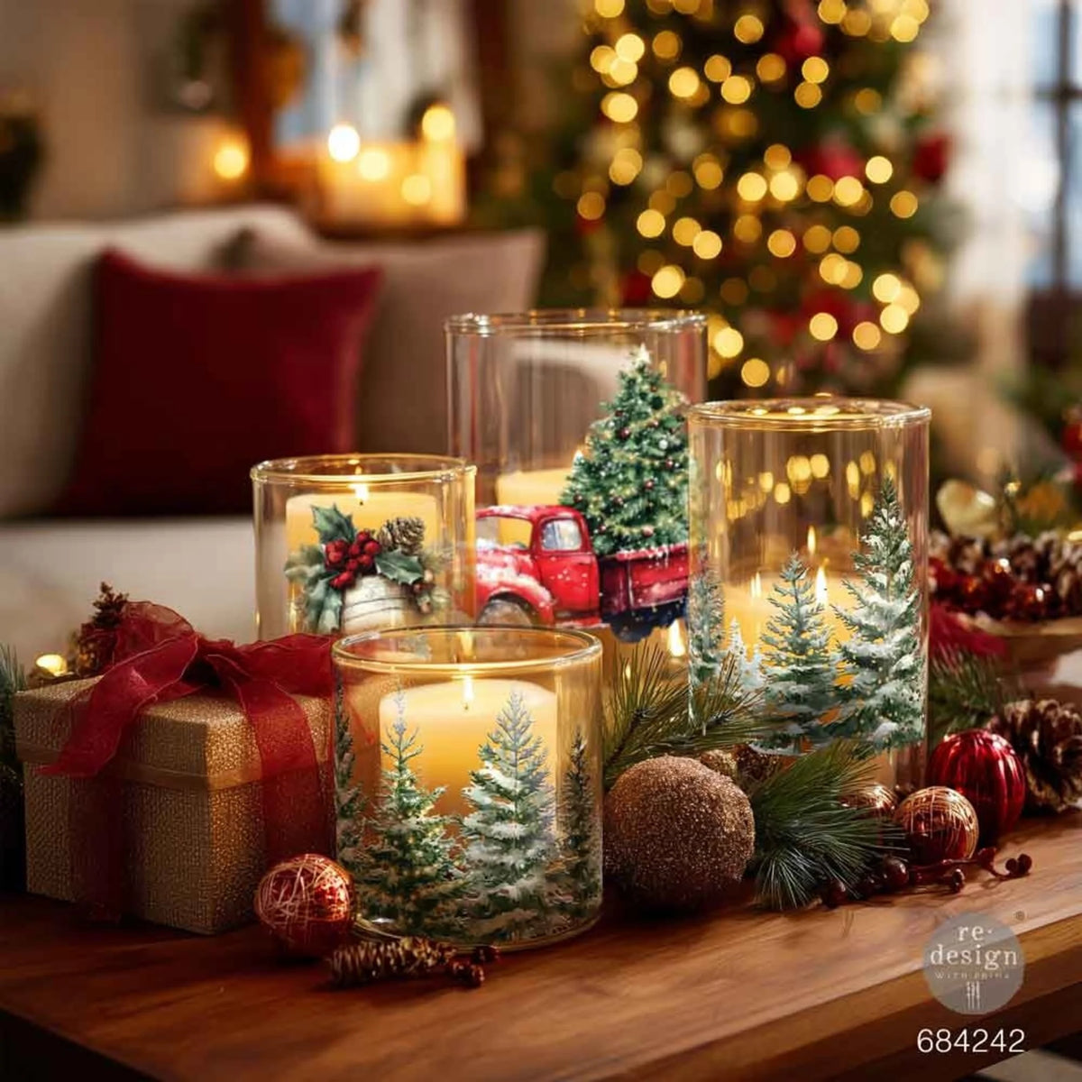 Re-Design with Prima Hometown Holiday 3,25x11,5 Inch Luxe Transfers (2pcs)