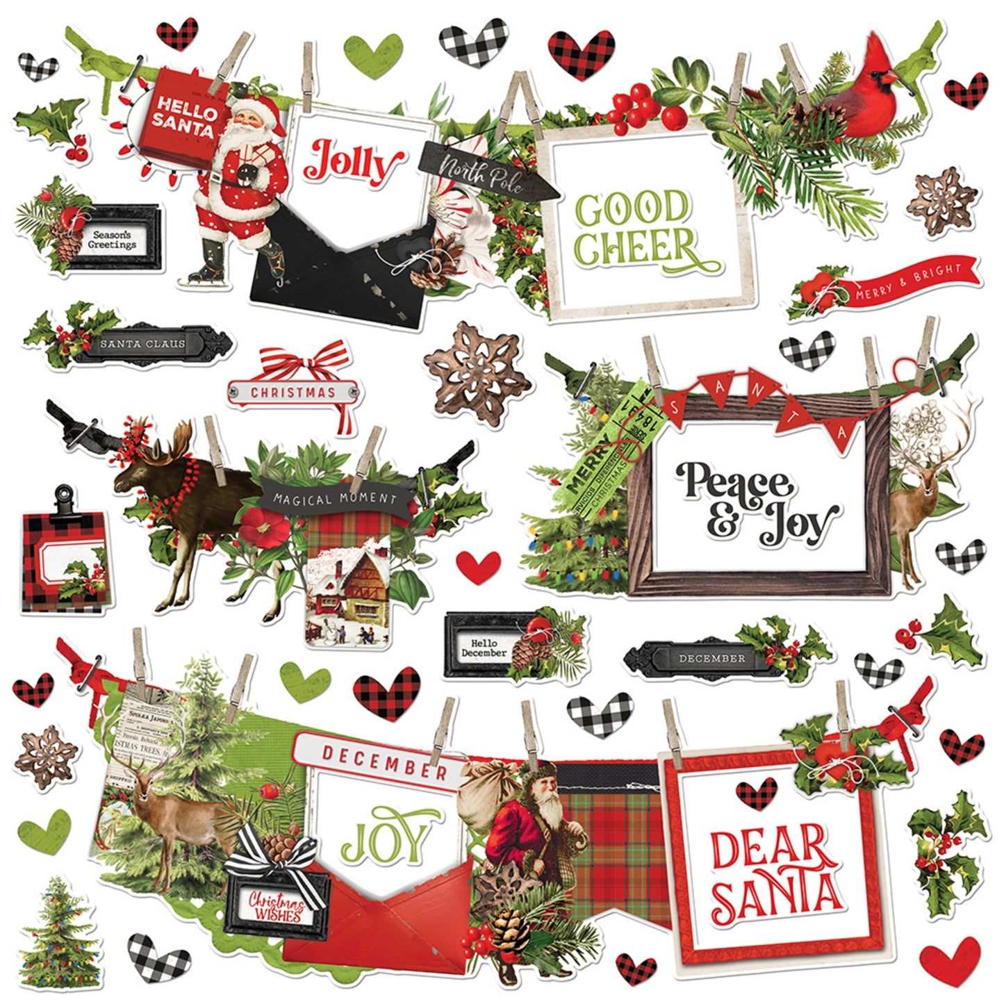 Simple Stories Simple Vintage Christmas Lodge Banner Sticker