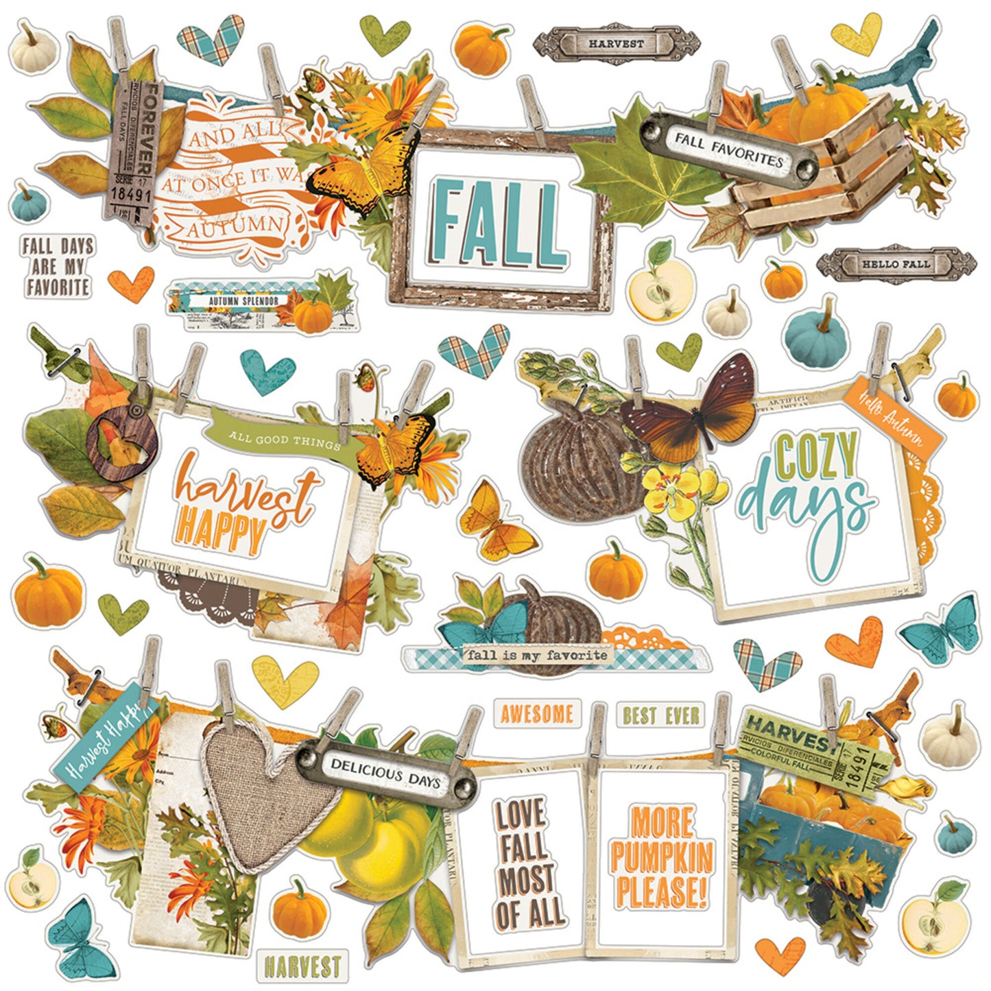 Simple Stories Simple Vintage Country Harvest Banner Sticker