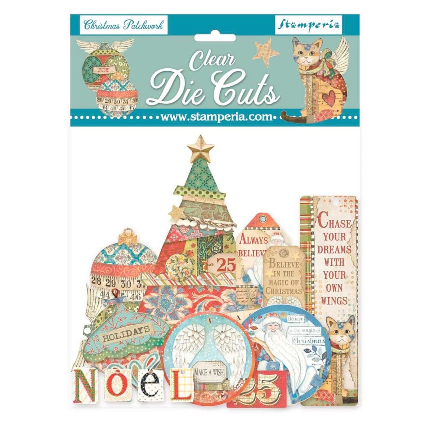 Stamperia Clear Die Cuts Christmas Patchwork