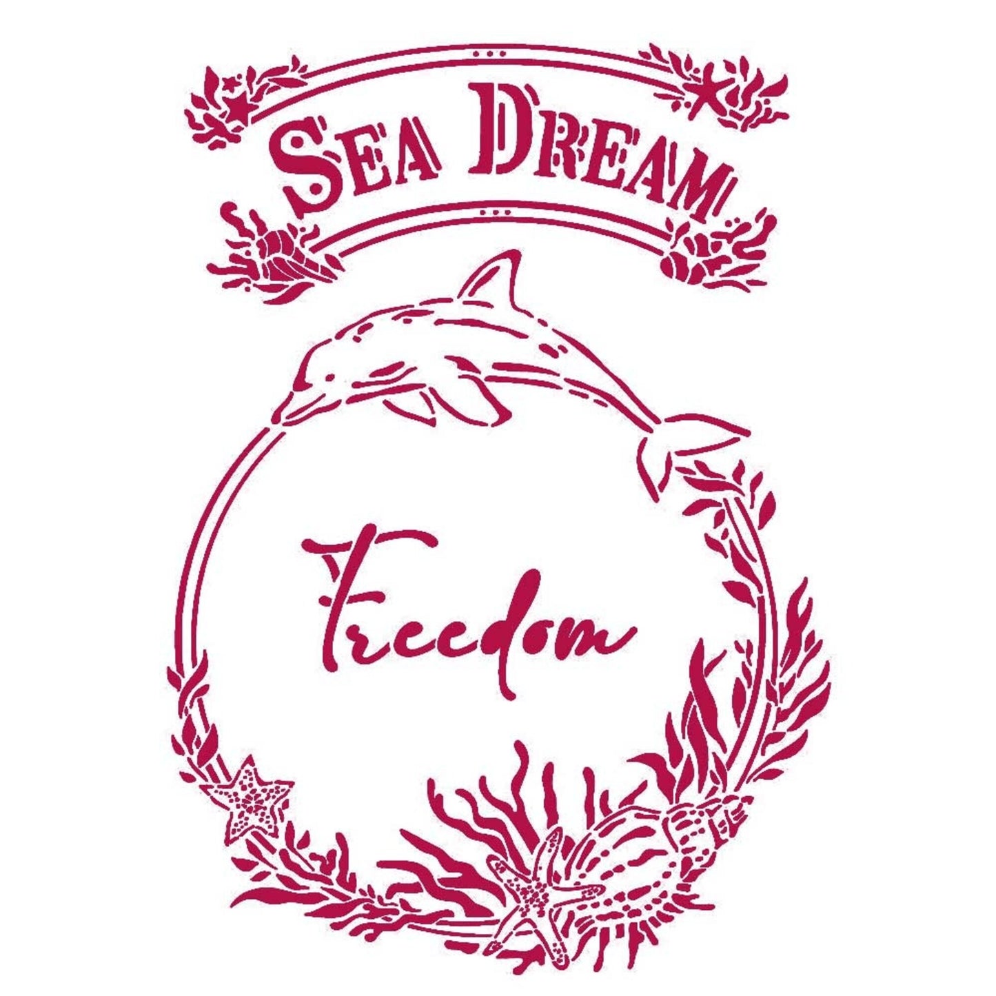 Stamperia 21 x 29.7 cm G Stencil Romantic Sea Dream Freedom
