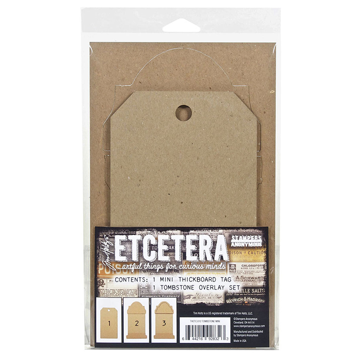 Stampers Anonymous Tim Holtz Etcetera Tombstone Overlay