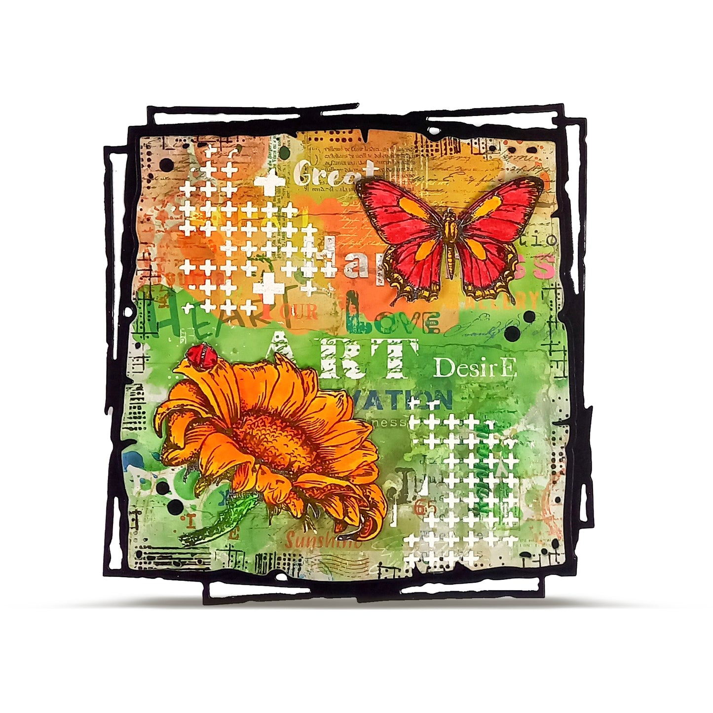 #141 - A4 Stencil - Perfectly Plussy