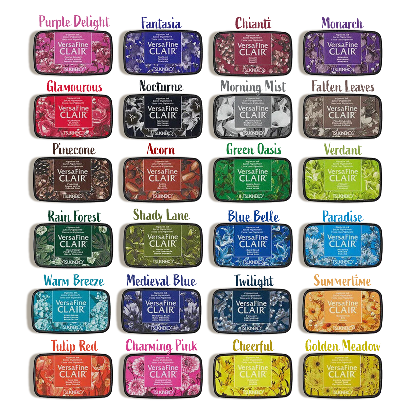Tsukineko Versafine Clair 24x Ink Pads - Original Colours