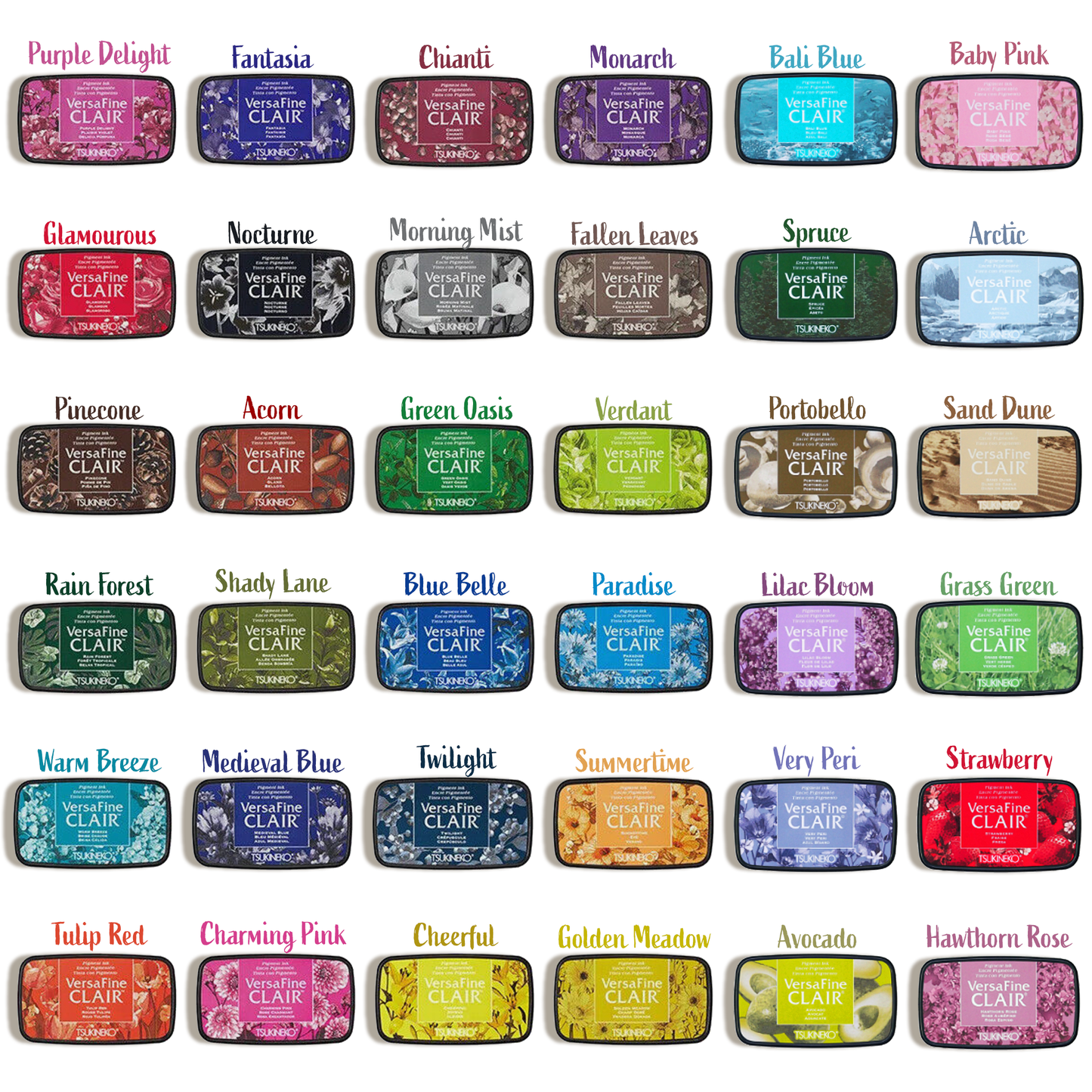 Tsukineko Versafine Clair 36x Ink Pads - Complete Collection