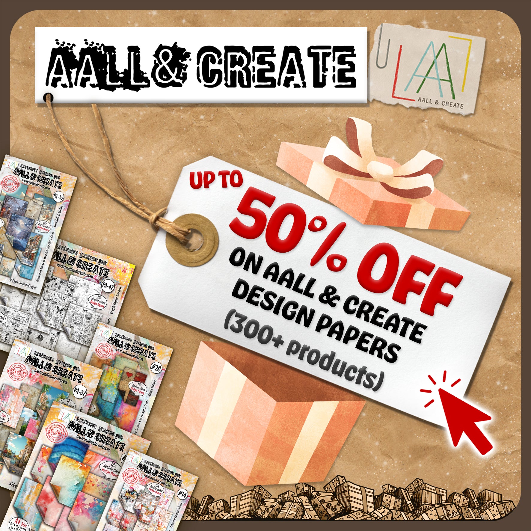 Up to 50% off Design Papers – AALL & Create