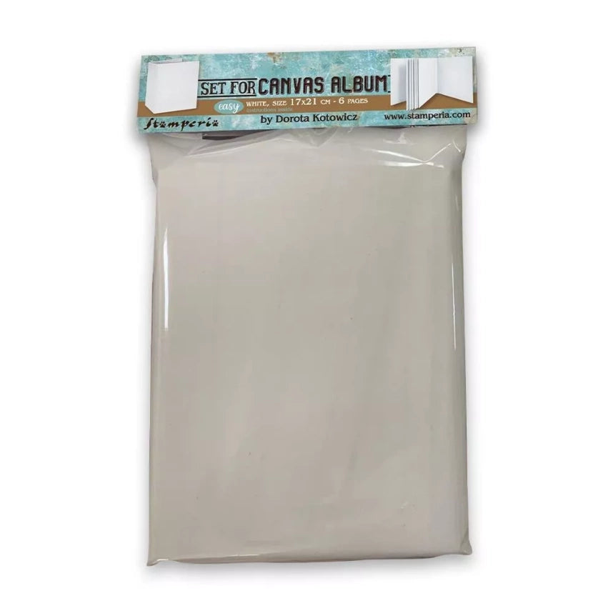 Stamperia 17 cm x 21 cm Set of 6 White Pages for Canvas Album