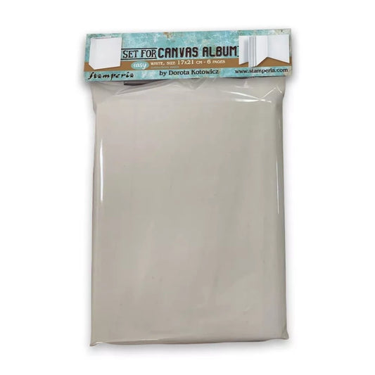Stamperia 17 cm x 21 cm Set of 6 White Pages for Canvas Album
