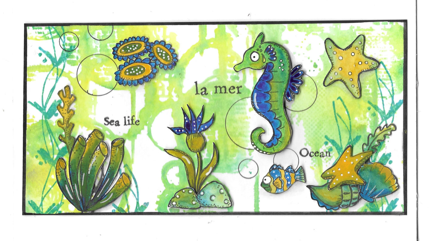 TP-859 - A6 Clear Stamp Set - Ocean Floor