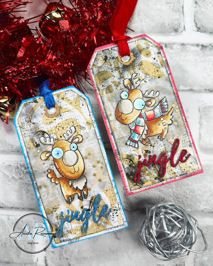 #611 - A7 Clear Stamp Set - Reindeer