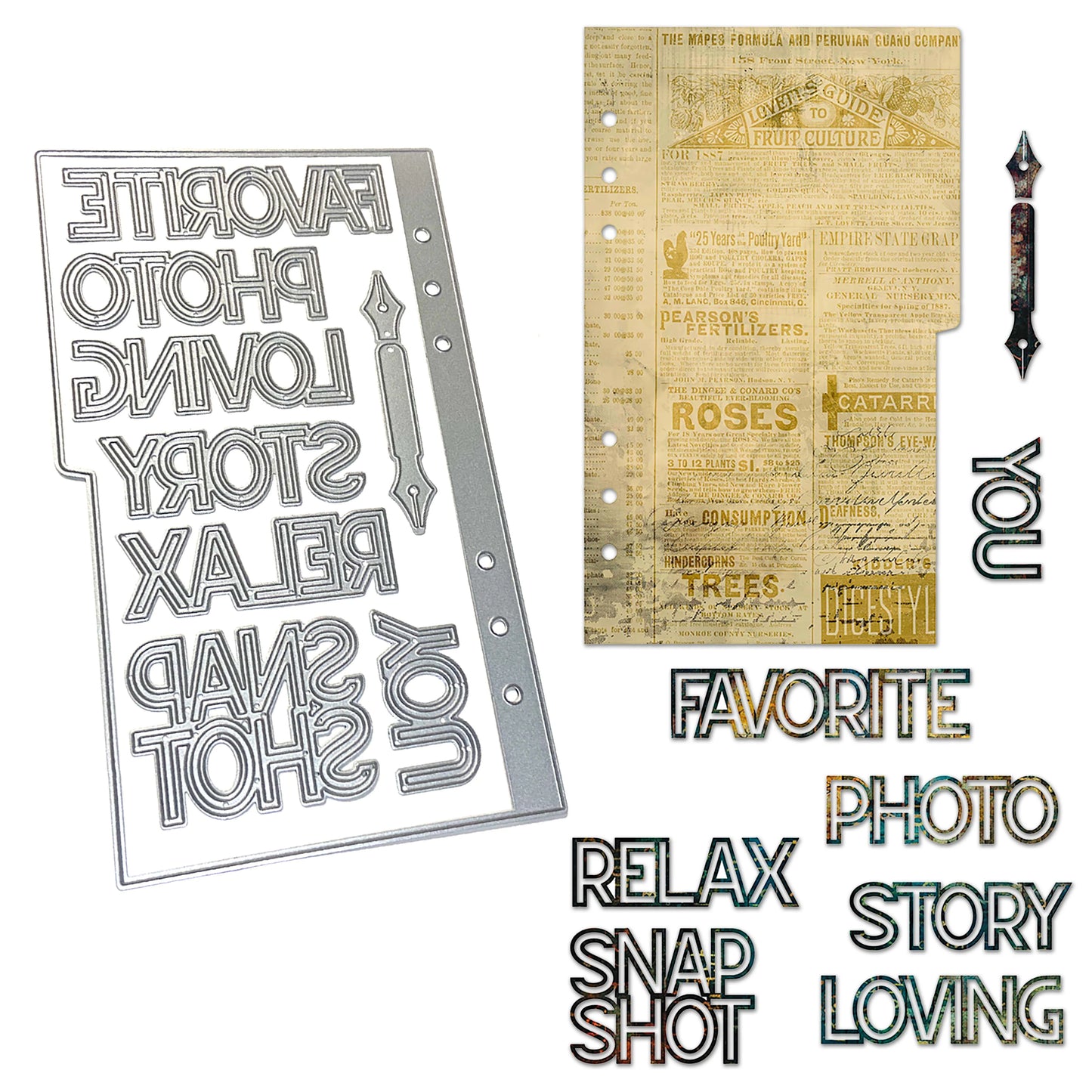 Elizabeth Craft Designs Bonanical Blend - Die Page with Large Tab 1 - Ships from 28th August