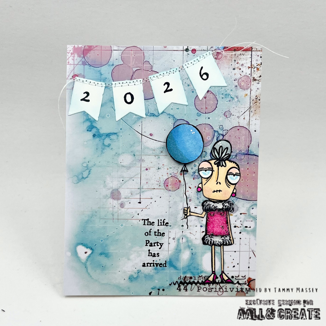 #783 - A7 Clear Stamp Set - Party Time Dee